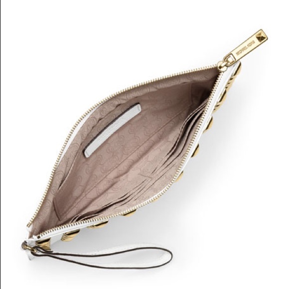 Michael Kors Gold Pyramid Stud Clutch - Picture 3 of 14